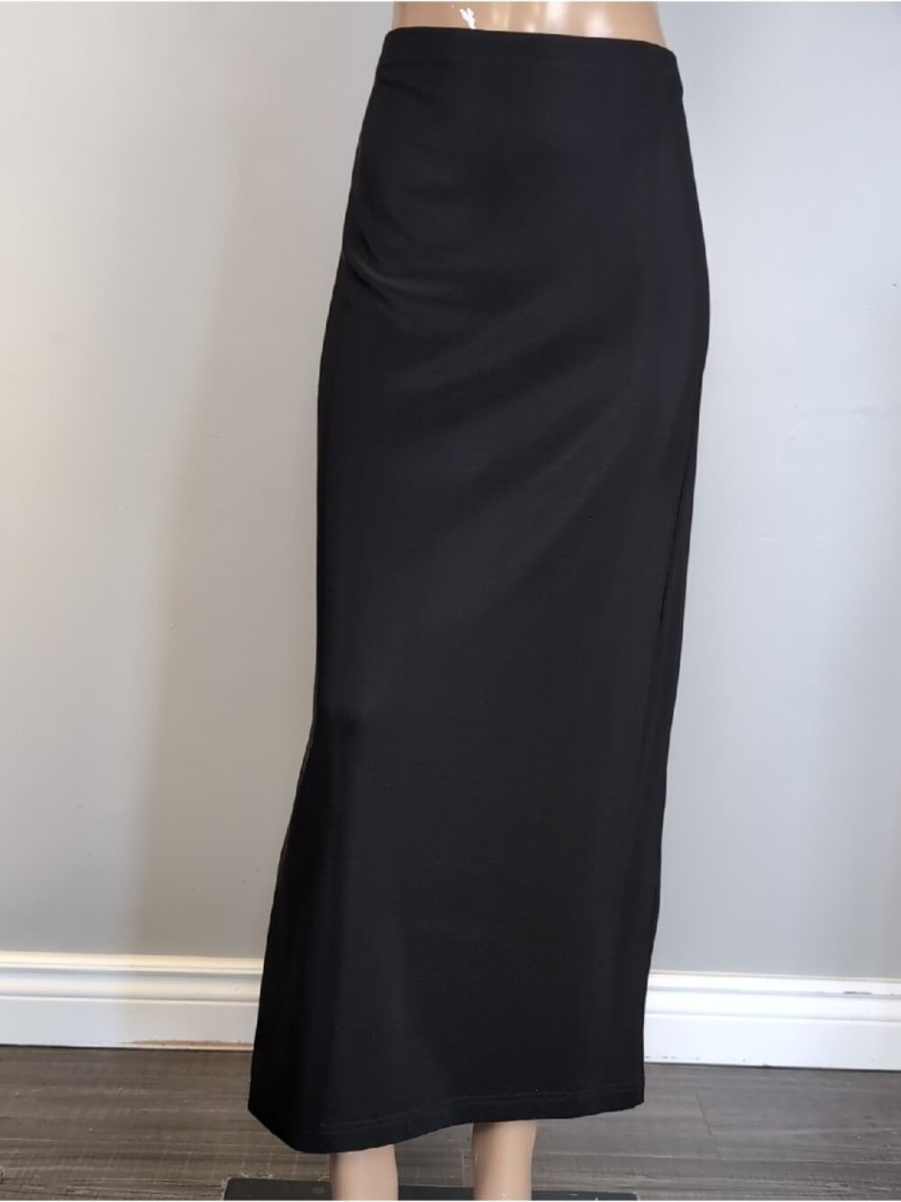 Miss California Black Maxi Skirt Vintage Womens Plus Size 1XL Tube Made in USA - Picture 2 of 10